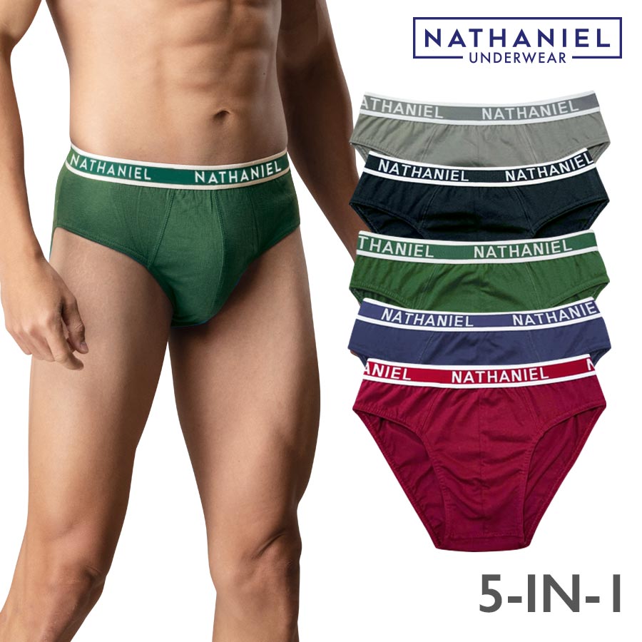 Albertroy Men's 5-in-1 Plain Bikini Brief - Nathaniel