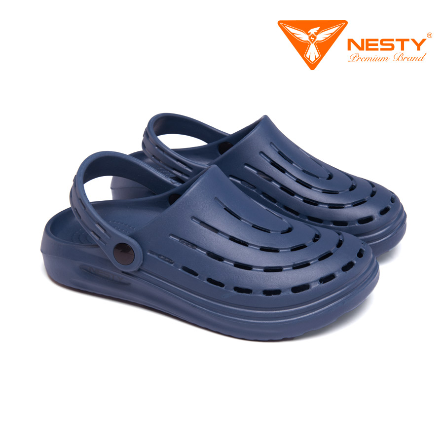 Neo Unisex Navy Blue Slip-on Sandals - Nesty