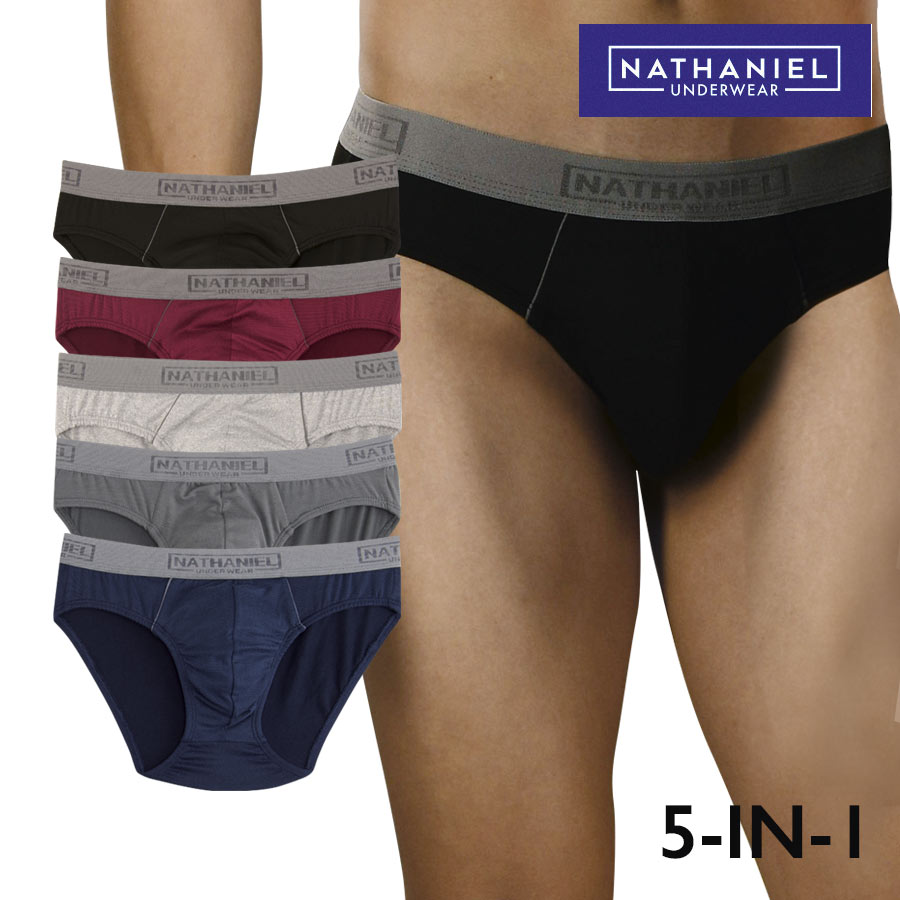 Arthurjohn Men's 5-in-1 Plain Bikini Brief - Nathaniel