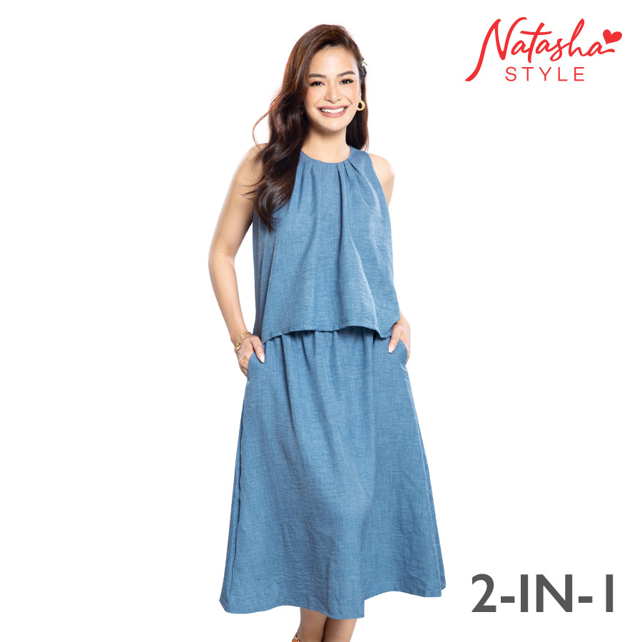 Joviluna Ladies Denim 2in1 Coords Set - Natasha Style