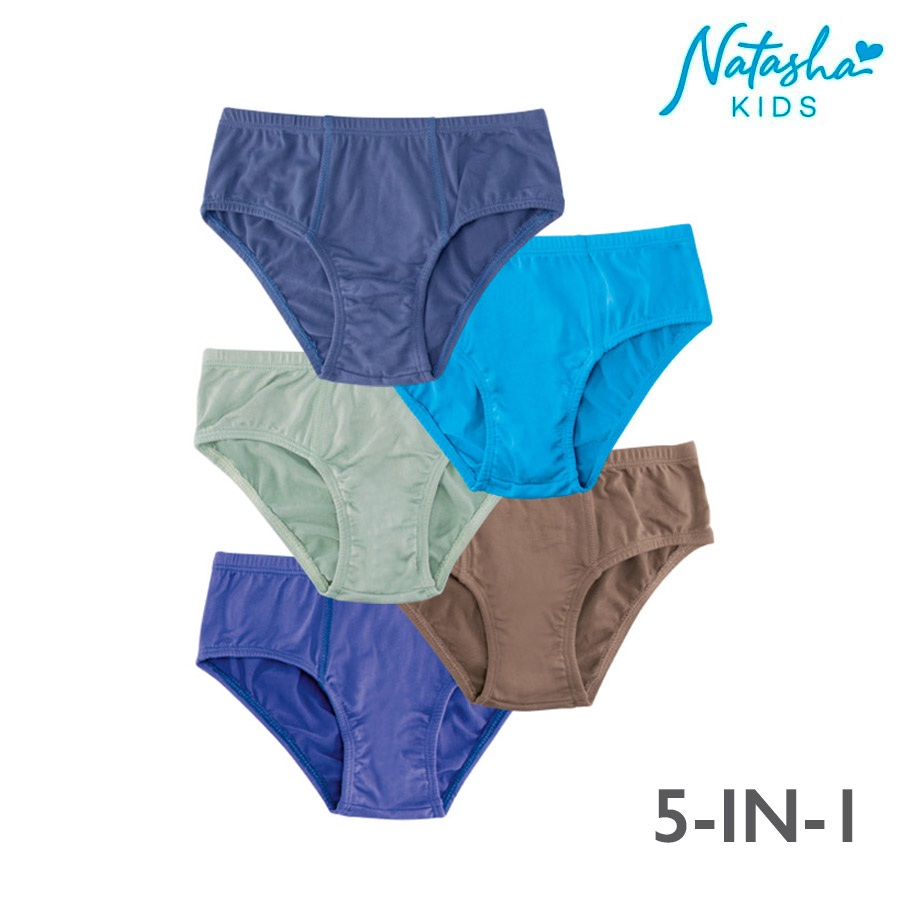 Joedave Kid's Boys 5-in-1 Plain Bikini - Natasha Kids