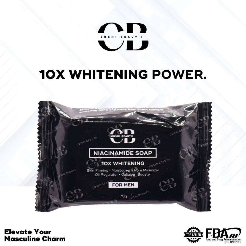Niacinamide Soap 10x Whitening For Men - Cosmi Beautii