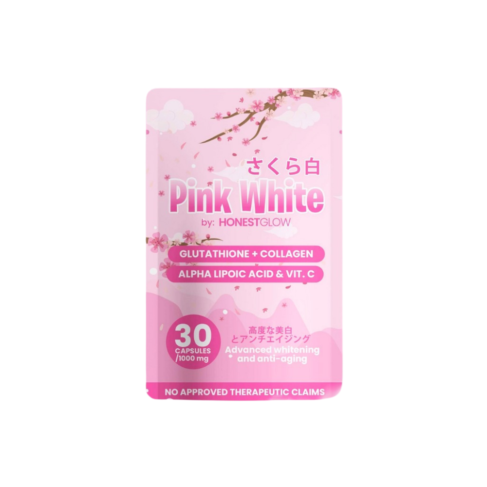 Pink White Glutathione Collagen Capsules - Honest Glow