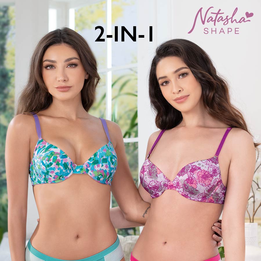 Flemish Ladies 2in1 Underwire Molded Cup Bra - Natasha Shape