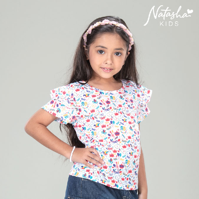 Fredane Full Print Girls Blouse - Natasha Kids