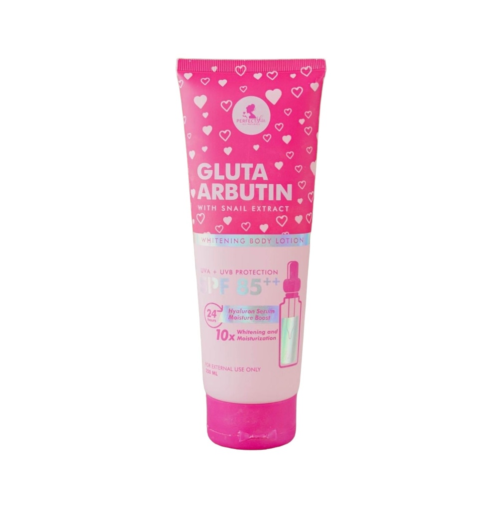 Gluta Arbutin with Snail Extract Whitening Body Lotion SPF85++ - Perfect Skin