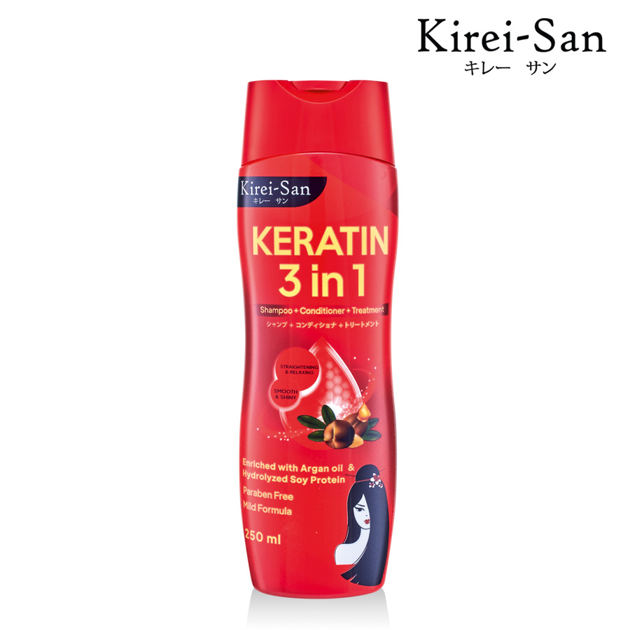 Keratin 3-in-1 Straightening And Relaxing Shampoo Conditioner - Kirei-San