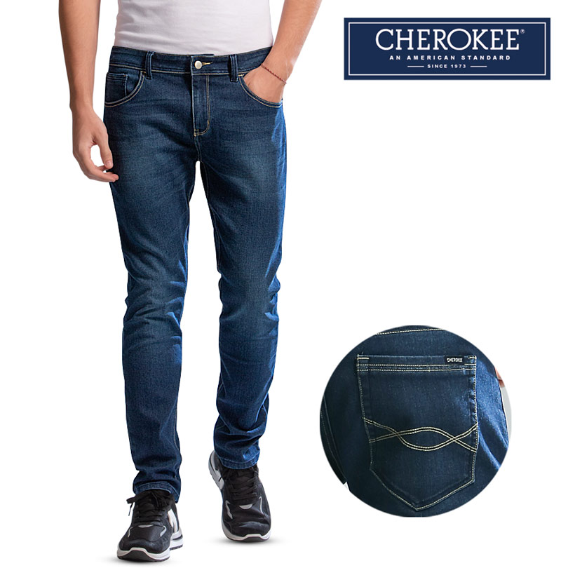 Ferolino Men's Blue Slim Straight Pants - Cherokee