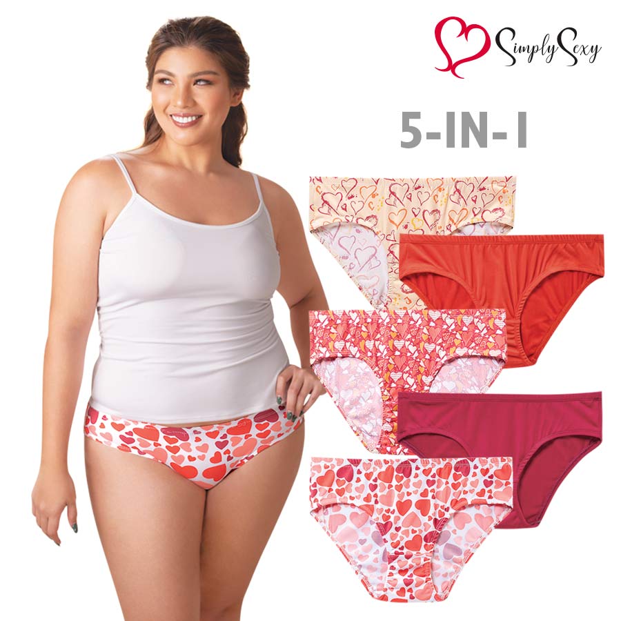 Amoralyn Ladies' Plus 5-in-1 Bikini Panty - Simply Sexy