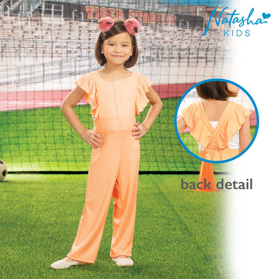 Grielva Kid's Girls Orange Jumpsuit - Natasha Kids