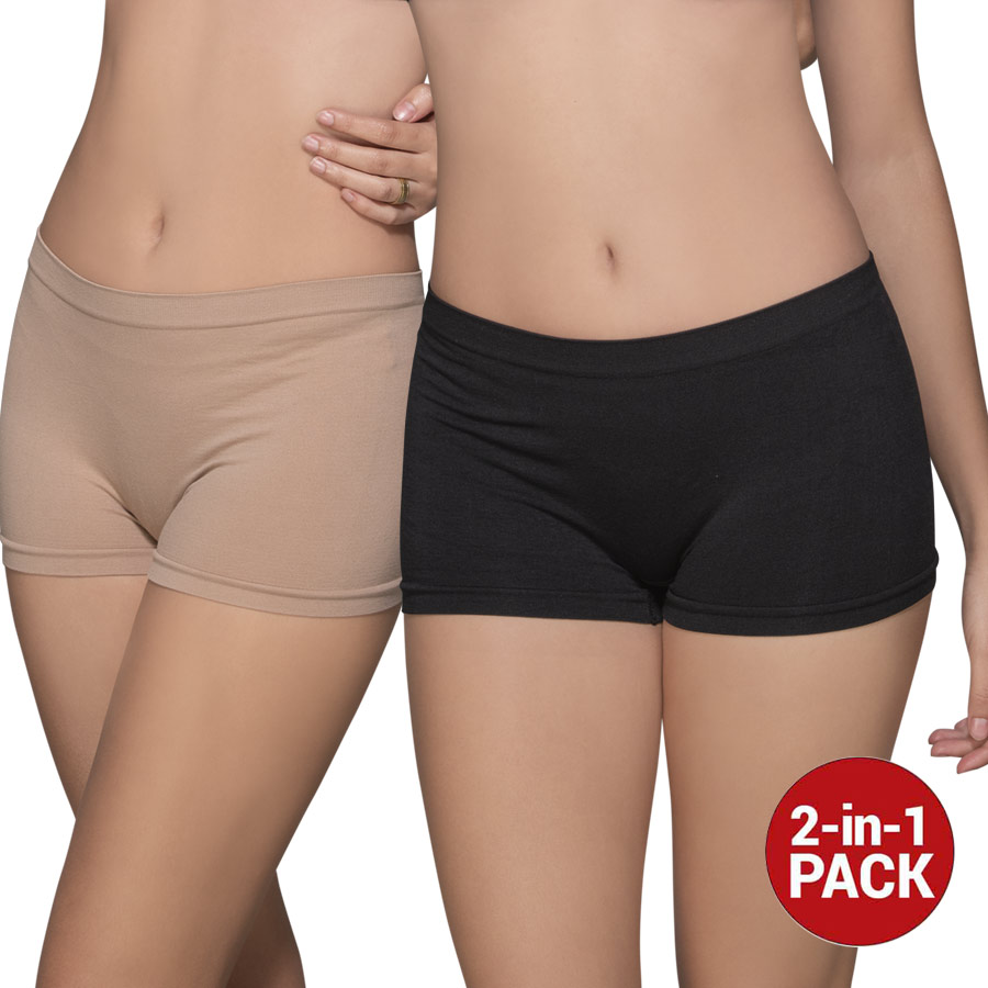Hermosa Ladies' 2-in-1 Seamless Shorts - Natasha Style