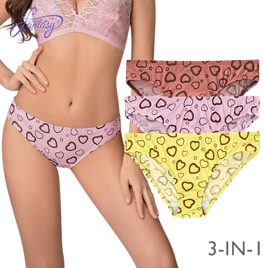 Rishie Ladies' 3 In 1 Bikini Panty - Fantasy