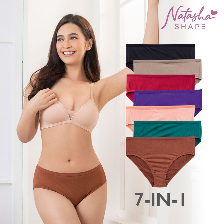 Annasofia Ladies' 7 In 1 Hi-leg Mid-rise Panty - Natasha Shape