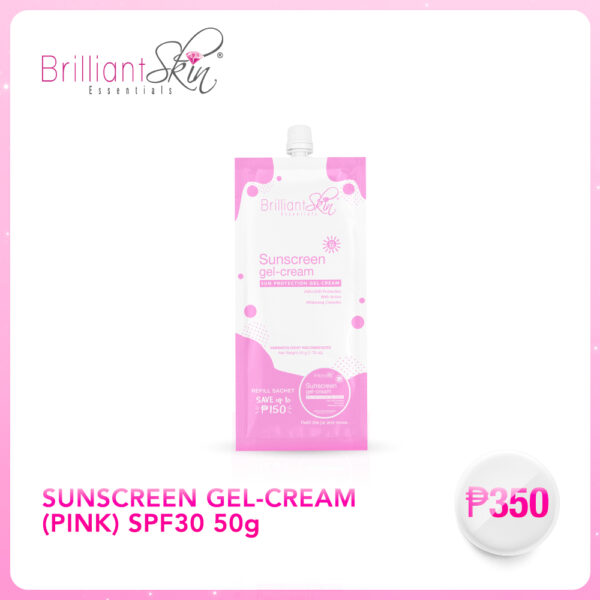 Whitening Sunscreen Gel Cream Light Pink - Brilliant 
