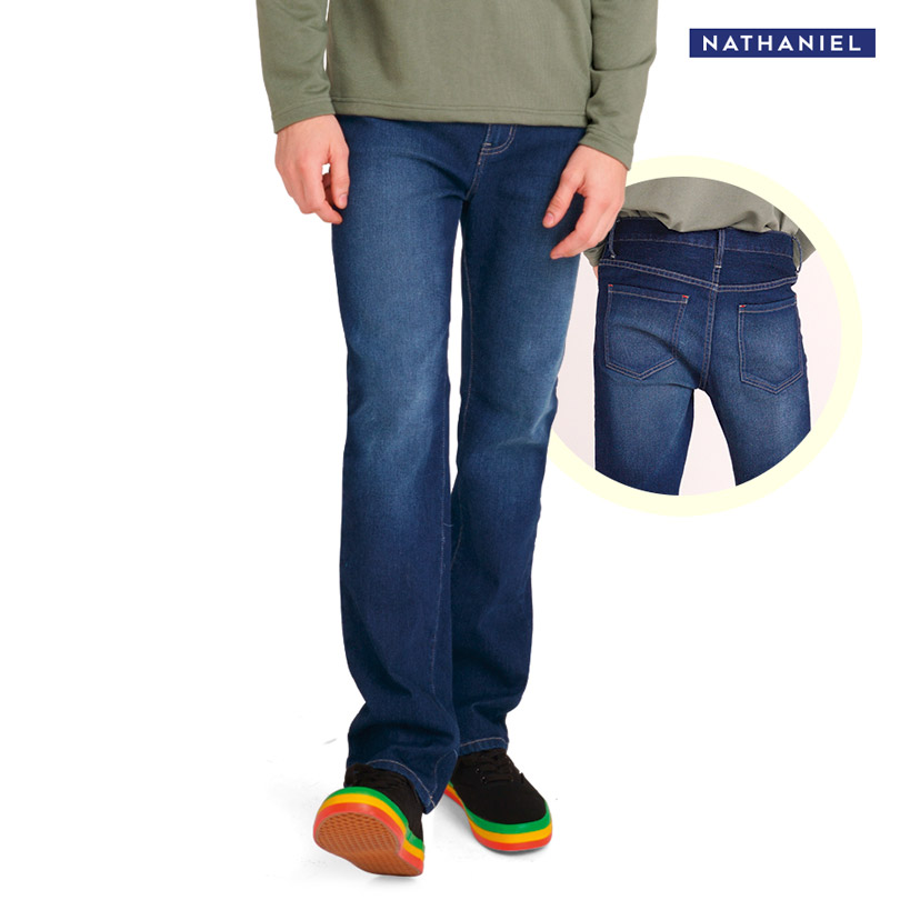 Eliphal Men's Blue Casual Denim Pants - Nathaniel