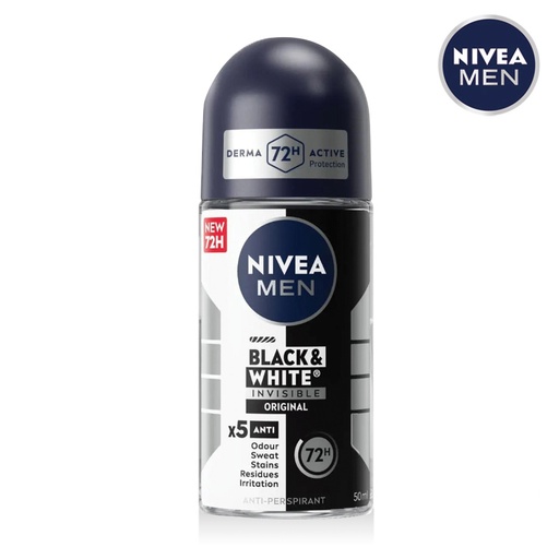 Men Black and White Invisible Roll-on - Nivea