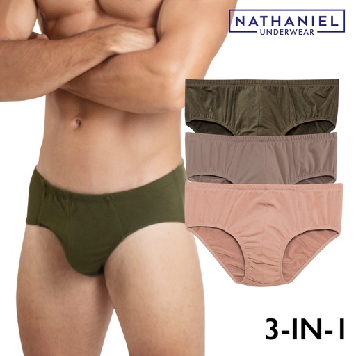 Ericmond Men's 3 In 1 Mid-rise Brief - Nathaniel
