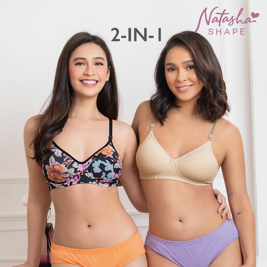 Lanella Ladies 2in1 Non-wire Molded Cup Bra - Natasha Shape