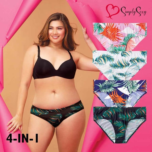 Desirable Ladies' Plus 4 In 1 Bikini Panty - Simply Sexy