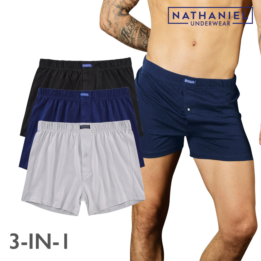 Avrion Men's Multicolor 3-in-1 Boxer Shorts - Nathaniel