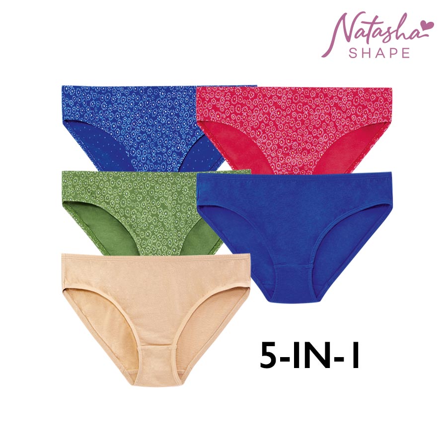 Conifer Ladies' Multicolor 5-in-1 Bikini Panty - Natasha Shape
