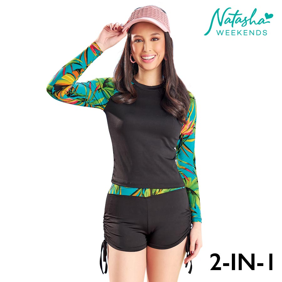 Caralani 2in1 Ladies Rashguard with shorts - Natasha Weekends