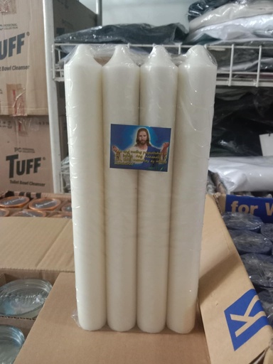 [Stora:To-Wh.01244] Tomb White Candle 4in1
