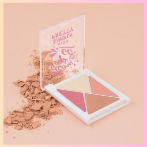 [Stora:Gl-4 .01317] Glow Up and Go Multiuse Face Palette - Simply Pretty