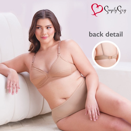 Crispauleen Ladies Plus Size Nude Non-wire Soft Cup Bra - Simply Sexy 