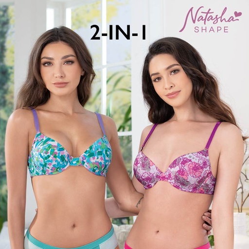 Flemish Ladies 2in1 Underwire Molded Cup Bra - Natasha Shape