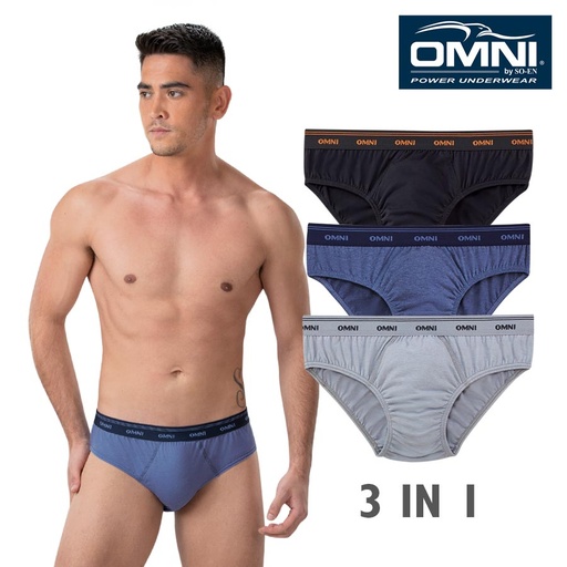 Juwan Men's Multicolor 3-in-1 Brief - Omni by Soen