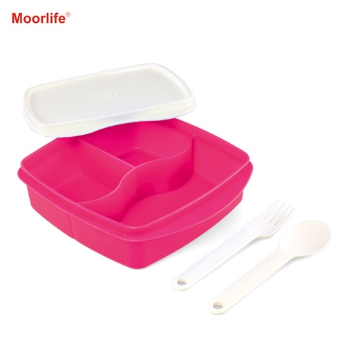 [Stora:Lu-04415] Lunapink  Moorlife Square W/cutlery Set - Moorlife