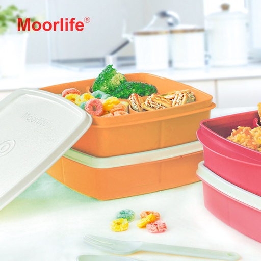 [Stora:Lu-04414] Lunaorange Square W/cutlery Set  - Moorlife