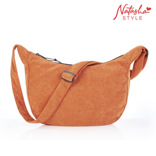 [Stora:Ce-01257] Ceridwen Ladies' Rust Corduroy Bag - Natasha Style