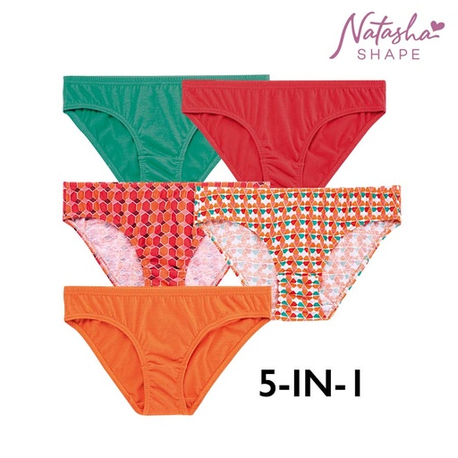 Braxton Ladies Multicolor 5-in-1 Bikini Panty - Natasha Shape