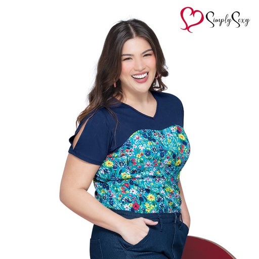 Loidilla Ladies' Plus Multicolor Blouse - Simply Sexy