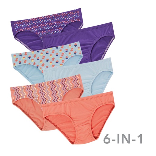 Zendaya Ladies'6 In 1 Bikini Panty - Fantasy