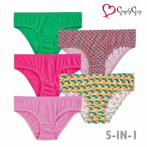 Dreysie Plus Size Ladies 5 In 1 Bikini Panty - Simply Sexy