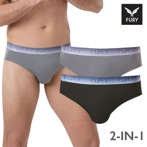 Mariopaul Men's Multicolor 2-in-1 Bikini Brief - Fury