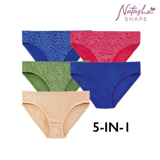 Conifer Ladies' Multicolor 5-in-1 Bikini Panty - Natasha Shape