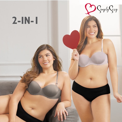 Fairlady lus 2 In1 Underwire Molded Cup Bra - Natasha Plus