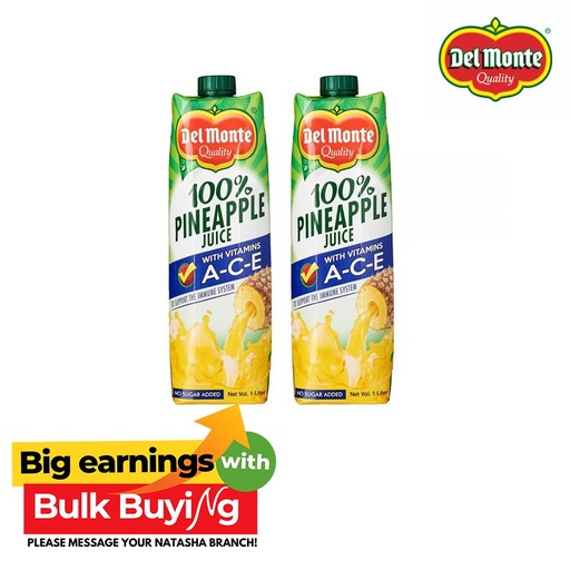 [Stora:Pi-05217] Pineapple Juice 2in1 Tetra Twin Pack - Del Monte