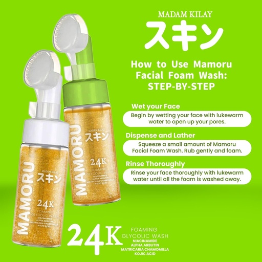 Mamoru 24K Gold Foaming Wash - Madam Kilay