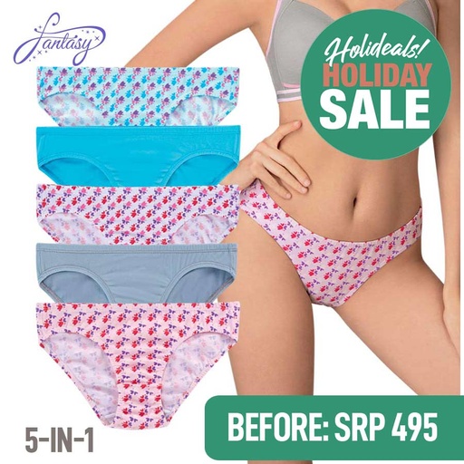 Moreen Ladies' 5 In 1 Bikini Panty - Fantasy