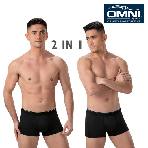 Crawford Men's Multicolor 2-in-1 Boxer Brief - Omni by Soen