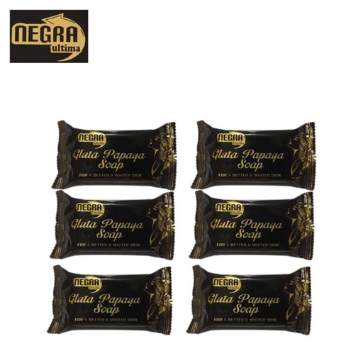 [Stora:Pa-05108] Pack of 6 Gluta Papaya Soap - Negra Ultima