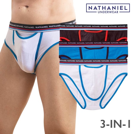 Hydrus Men's Multicolor 3-in-1 Mid-rise Brief - Nathaniel