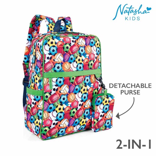 [Stora:Gr-03011] Grialdo Kid's Boys Multicolor 2in1 School Bag - Natasha Kids