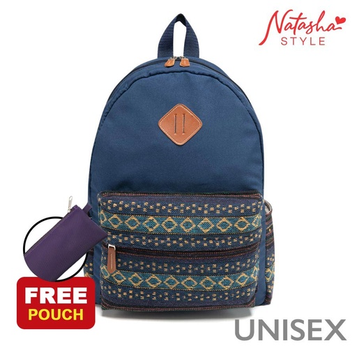 [Stora:Le-04219] Leadersha Ladies' Navy Backpack School Bag - Natasha Style