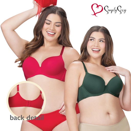 Ermelitajane Ladies' Plus 2-in-1 Multicolor Underwire
Molded Cup Bra - Simply Sexy